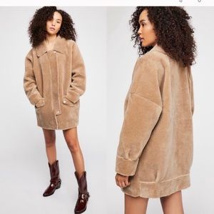 Free people Lindsay Faux Sherpa Teddy Coat